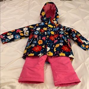 Hanna Anderson flowered snow suit set